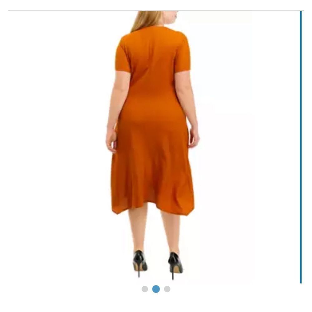 Perceptions Plus Size Short Sleeve Crossover V-Ne… - image 2